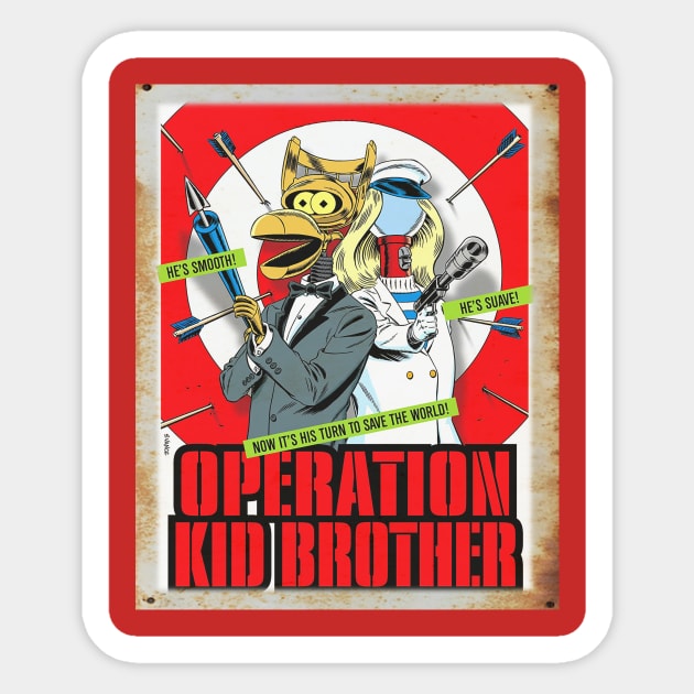 Mystery Science Rusty Barn Sign 3000 - Operation: Kid Brother Sticker by Starbase79